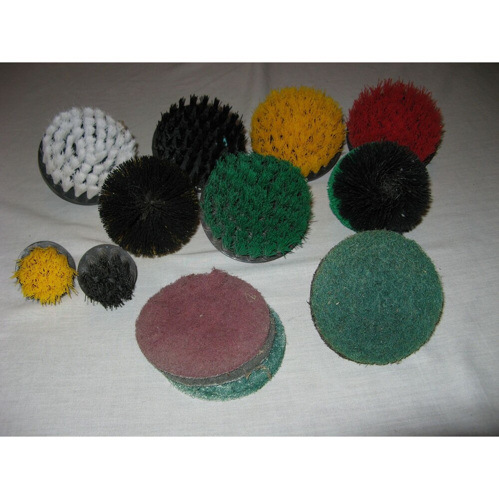 Lot of 10 Auto Car Detailing Drill Bit Brushes Interior Exterior